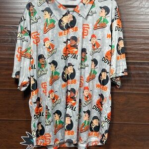 San Francisco Giants Gray Bobblehead Aloha Baseball Shirt SGA XL